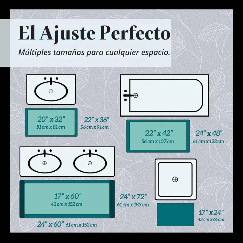 Genteele Alfombra de Baño de Espuma Viscoelástica 22x36" — foto 2