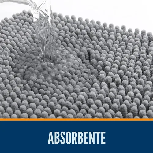 OLANLY Alfombra de Baño de Felpilla Extrasuave 36x24", Gris — foto 3