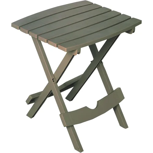 Adams Quik-Fold Mesa Auxiliar Plegable de Resina, Gris