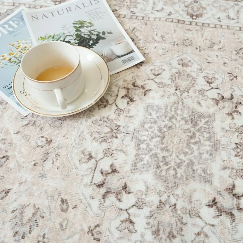 Alfombra de Pasillo Lavable 2x6 ft Estilo Granja, Beige — foto 3